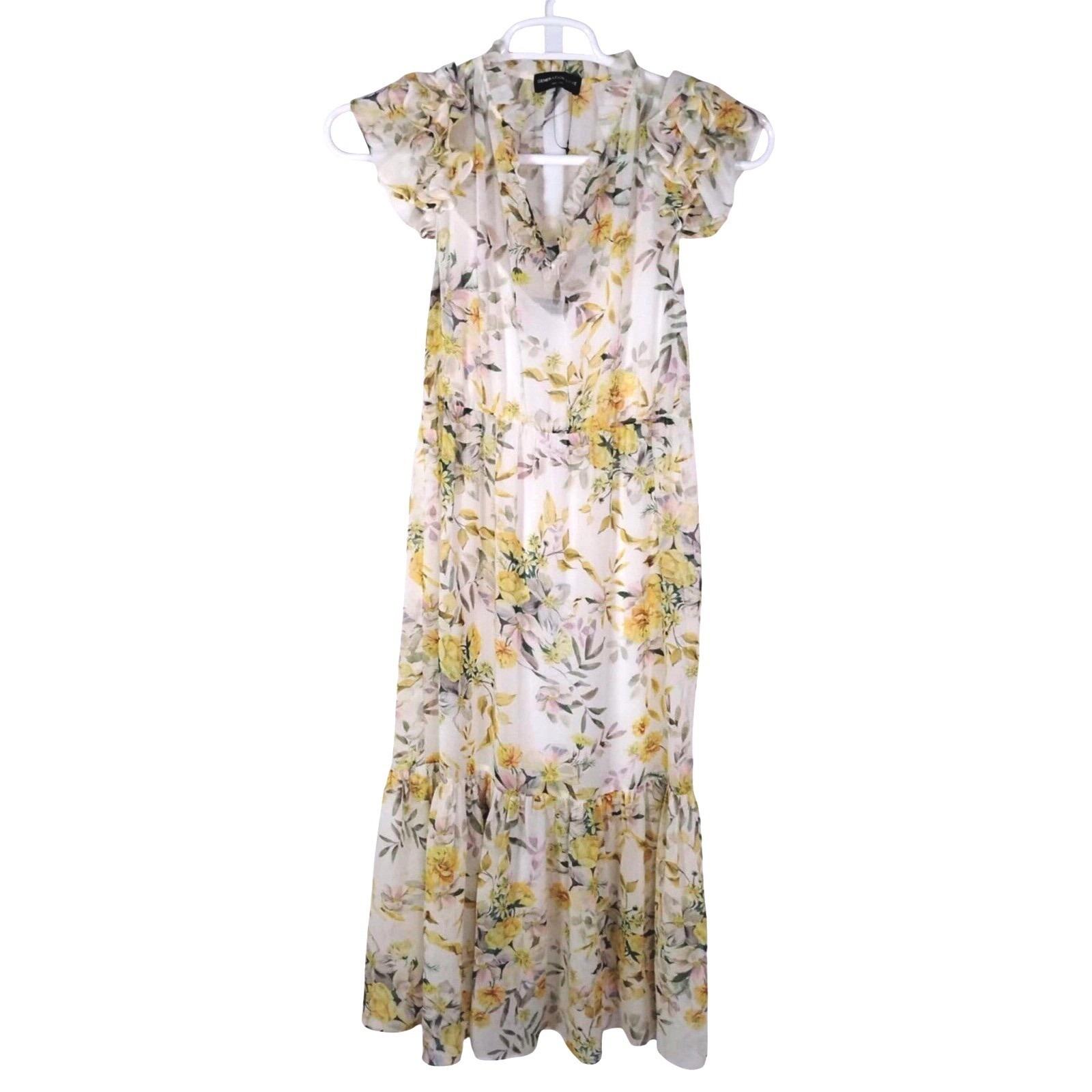 Generation Love Women's Betsey Dress In Marigold Bloom White Floral Romantic